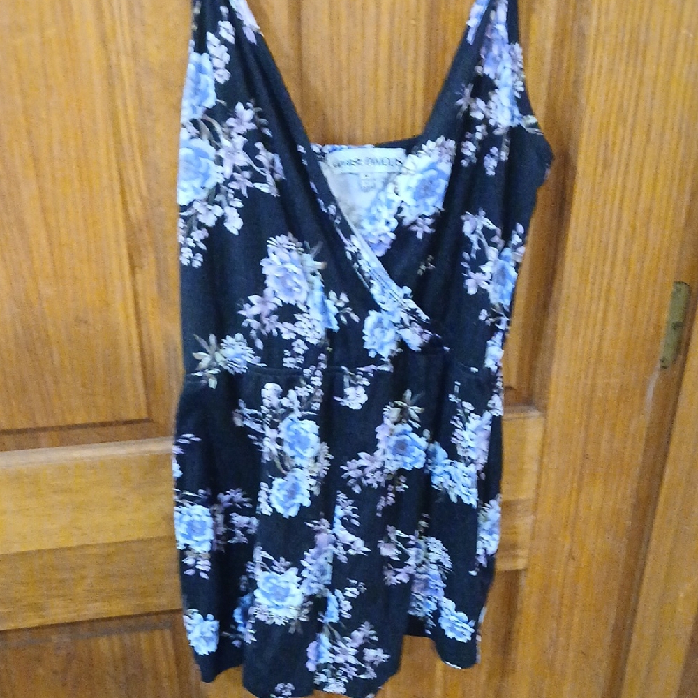 Almost Famous Black Floral Jumpsuit